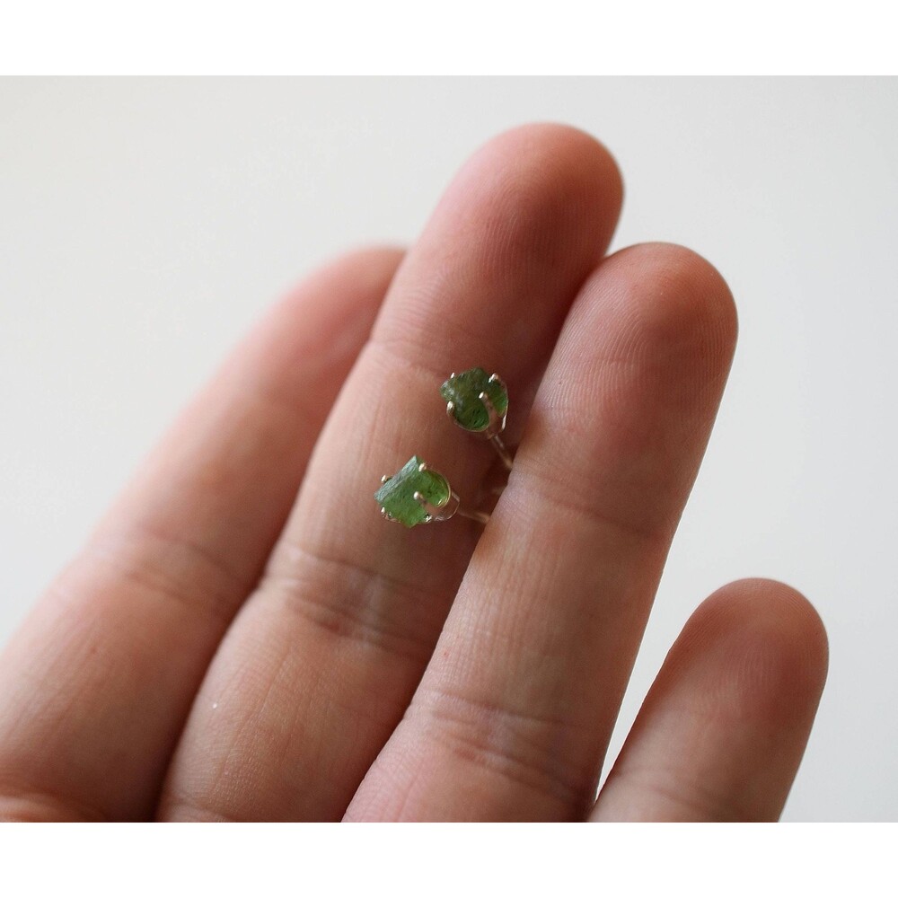 Emerald Earrings, Raw Emerald Earrings, Gemstone Earrings, Natural Emeralds, Eme